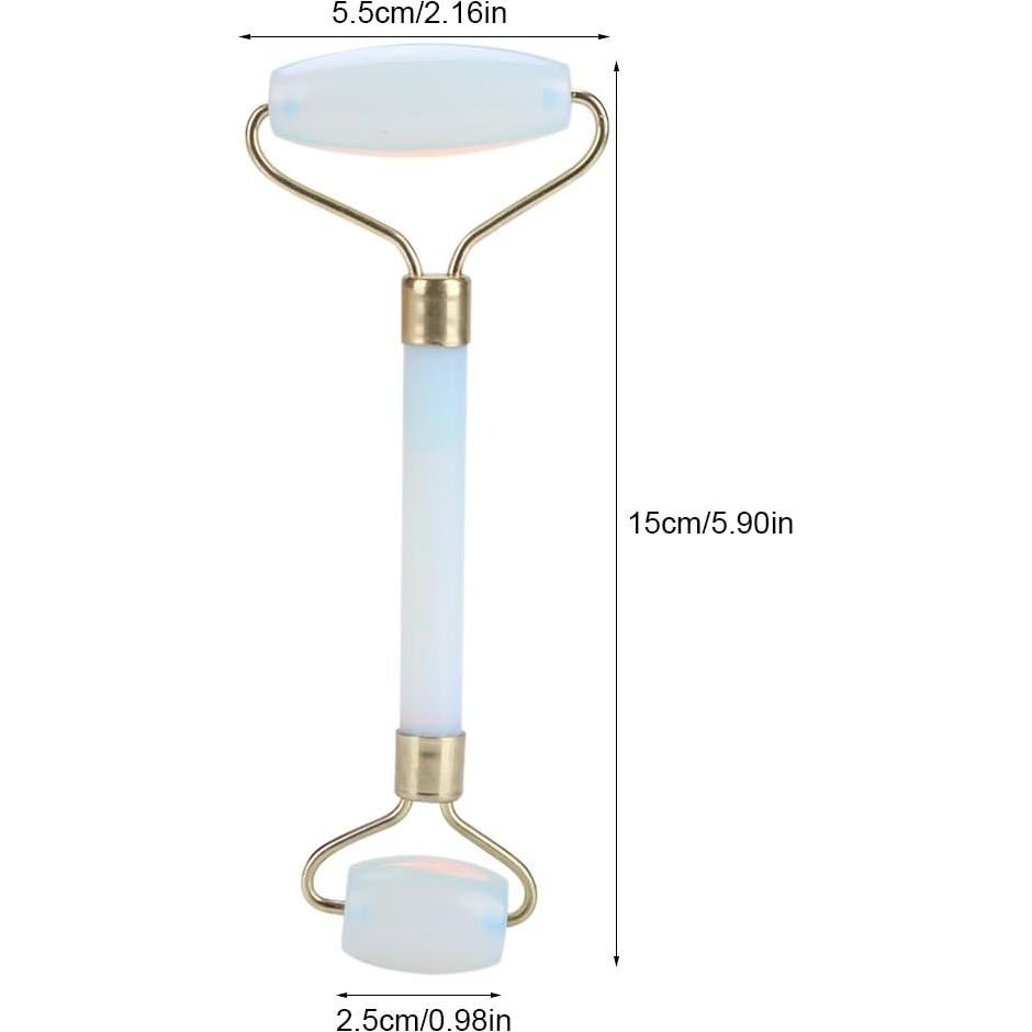 Rodillo de Belleza de Jade Natural Walfront Doble Cabeza 15x5.5cm
