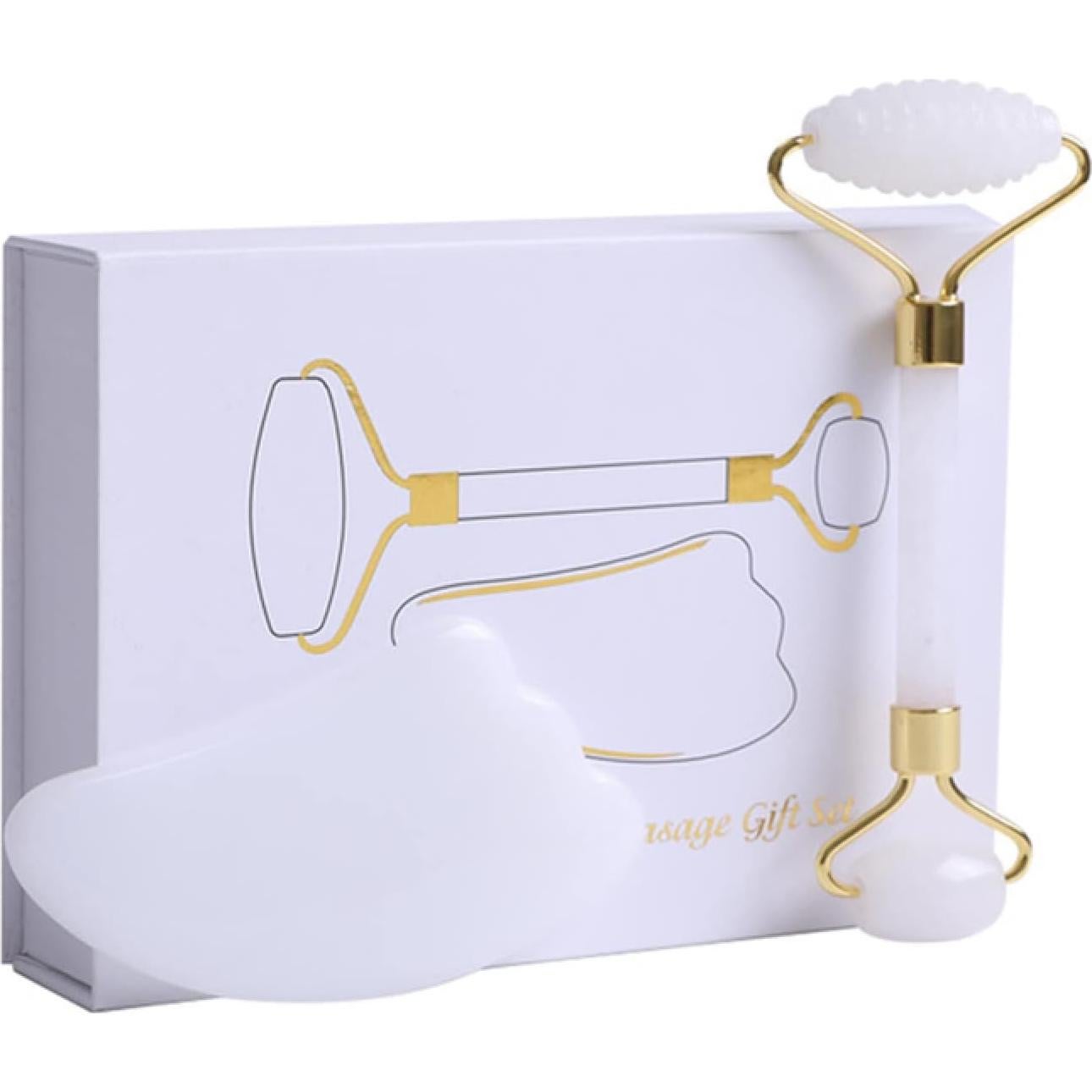 Rodillo de Jade Natural IDOBLO Masaje Facial Antienvejecimiento