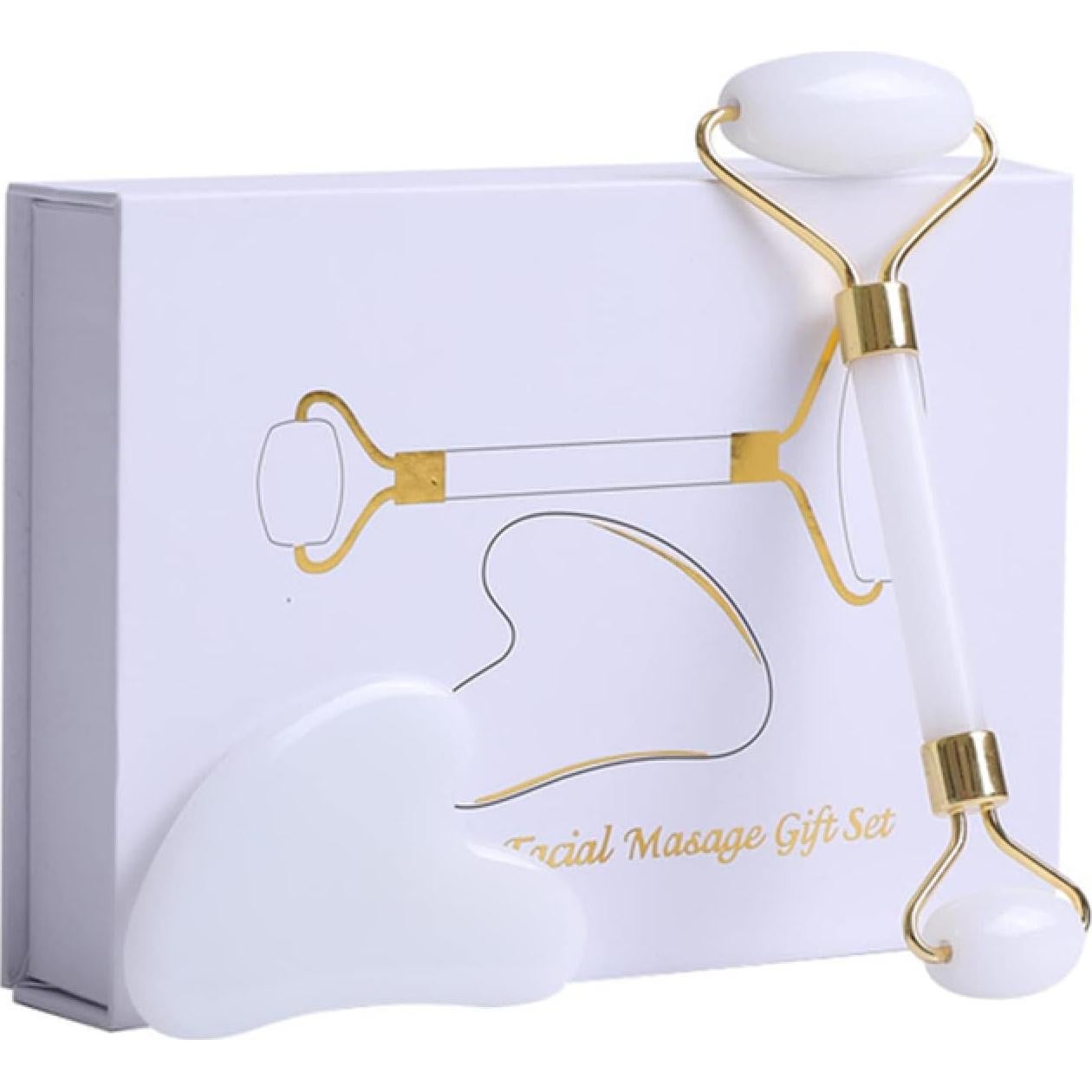 Rodillo de Jade Natural IDOBLO Masaje Facial Antienvejecimiento