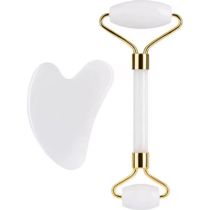Juego de Herramientas Gua Sha y Rodillo de Jade CasaCare - Antienvejecimiento