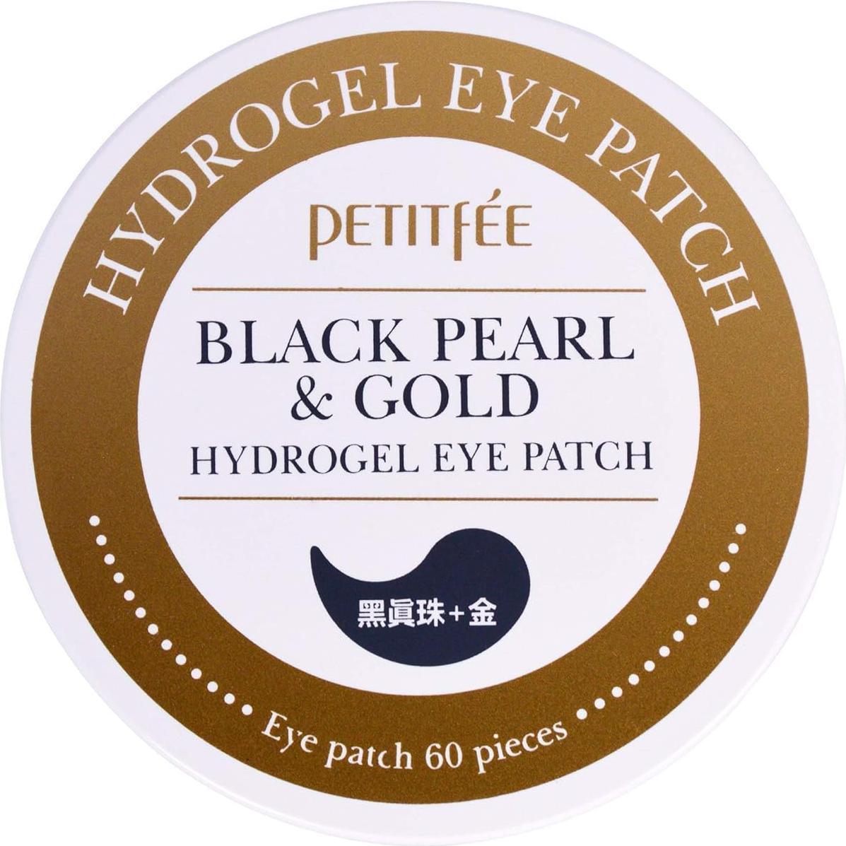 Parche de Hidrogel Petitfee Perla Negra y Oro 60 Piezas