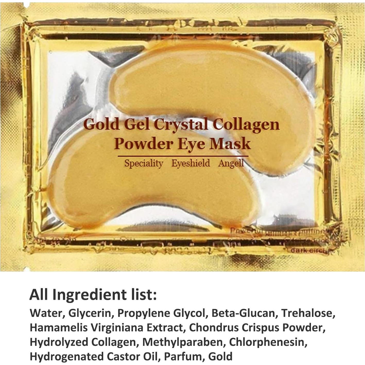 Parche para Ojos Ruzzut - 30 Pares Hidratantes de Colágeno Oro