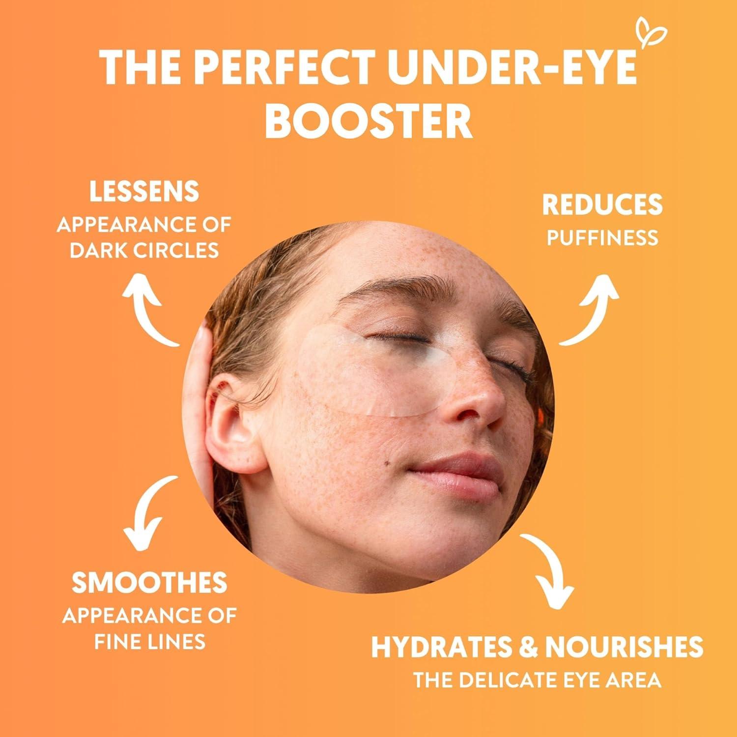 Parche Hidratante para Ojos By Nature - Vitamina C y Cafeína - 5 Pares