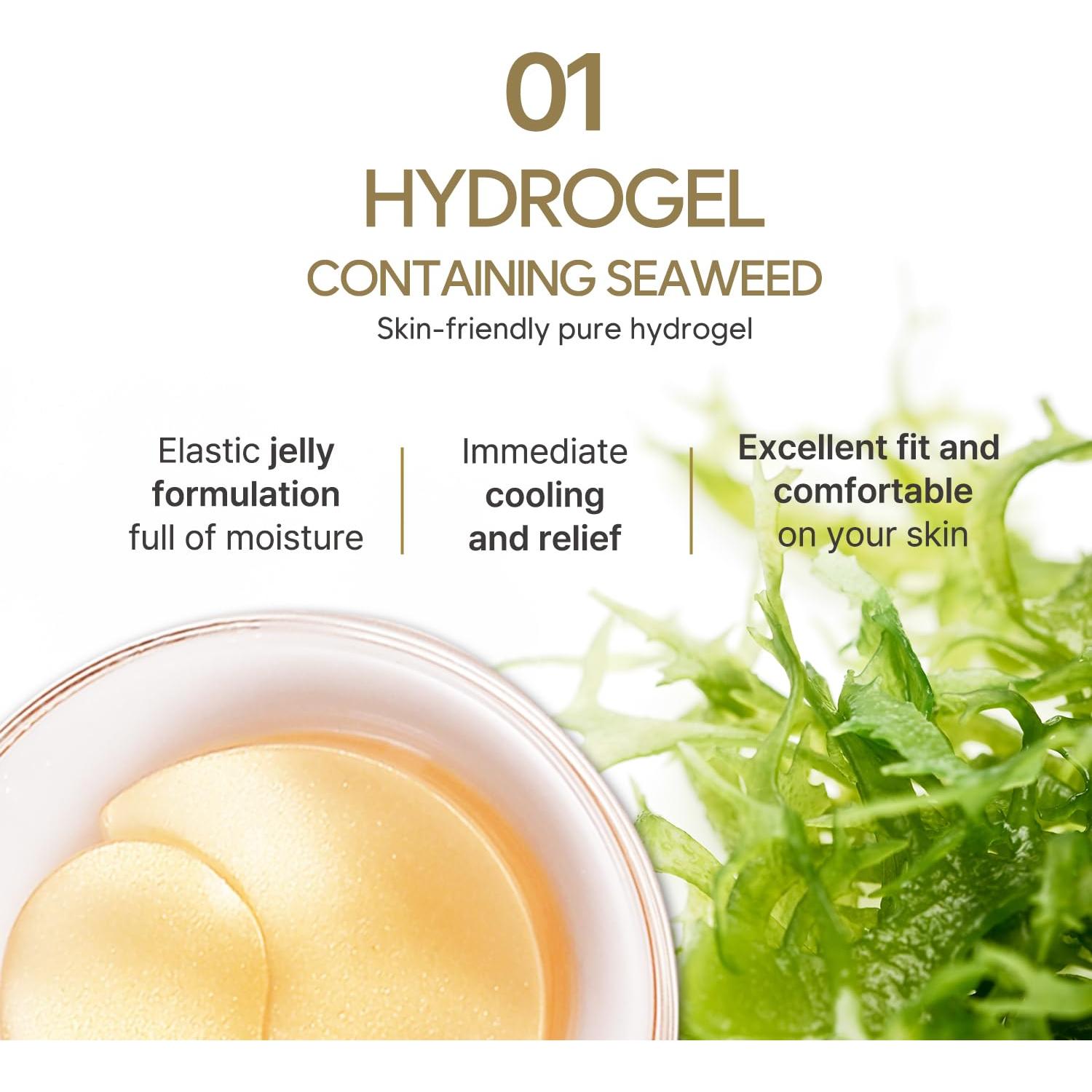 Mascarilla Hidratante de Gel Petitfee 60 Parches Oro 24K