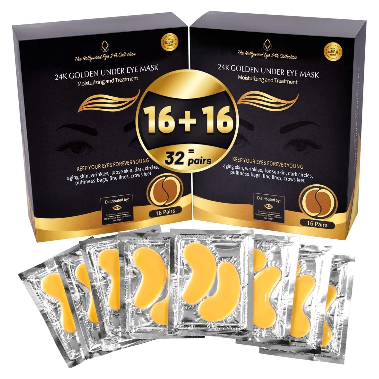 Parches para los Ojos de Oro 24K Top Fortune - 32 Pares