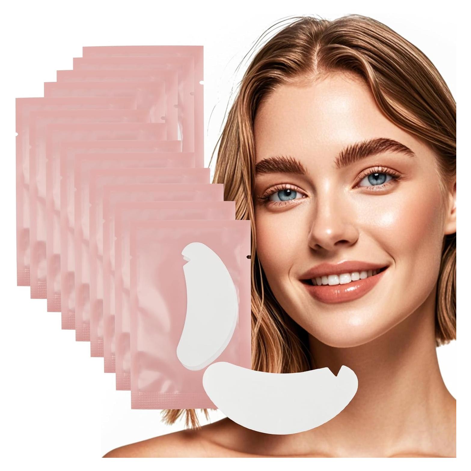 100 Pares Almohadillas de Gel Hidrogel Rosa para Ojos - Mekupeu