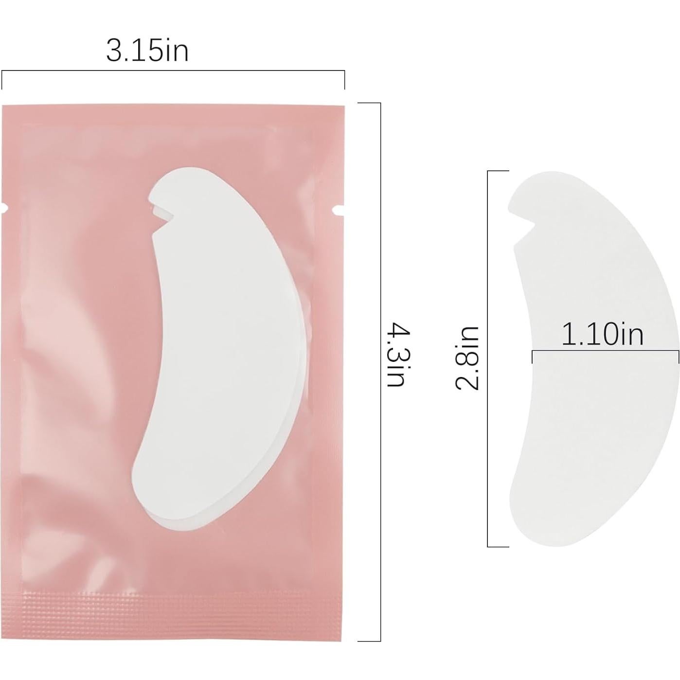 100 Pares Almohadillas de Gel Hidrogel Rosa para Ojos - Mekupeu