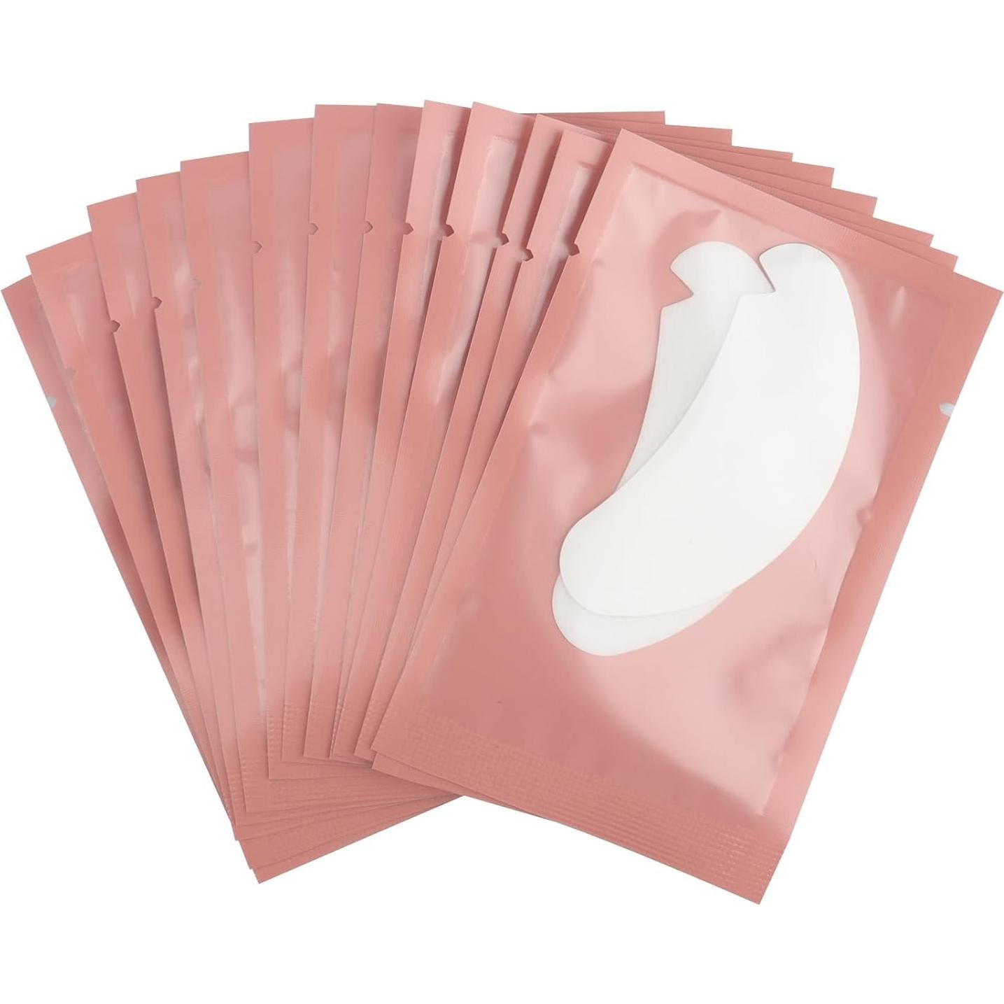 100 Pares Almohadillas de Gel Hidrogel Rosa para Ojos - Mekupeu