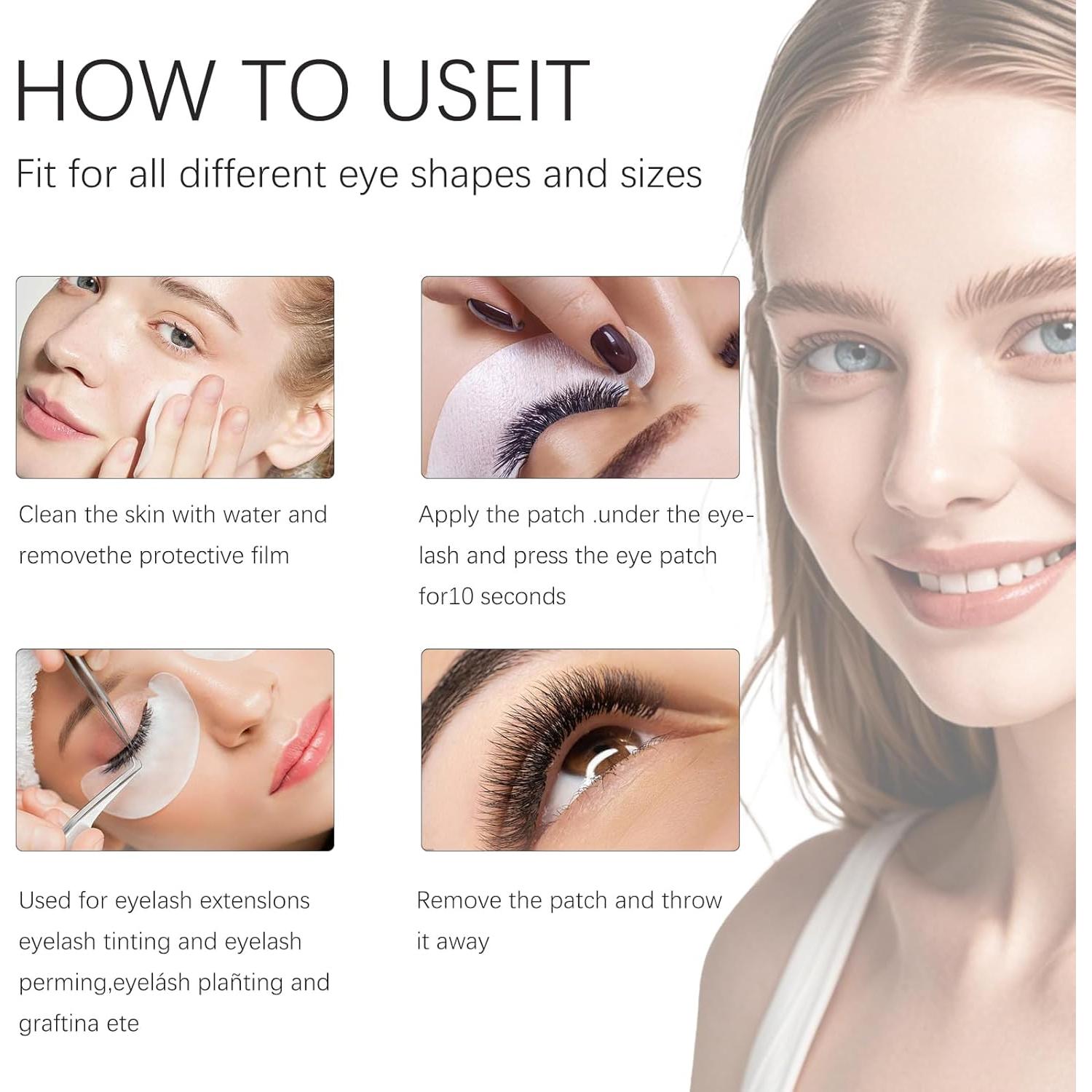 100 Pares Almohadillas de Gel Hidrogel Rosa para Ojos - Mekupeu