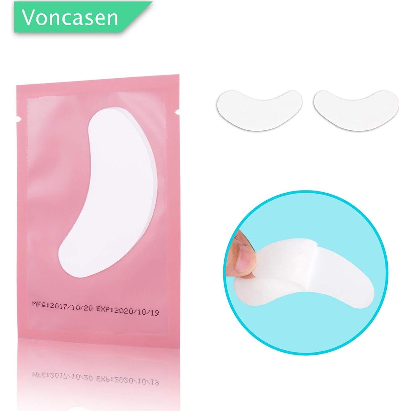 100 Pares Almohadillas Gel Ojos V world para Extensiones Pestañas