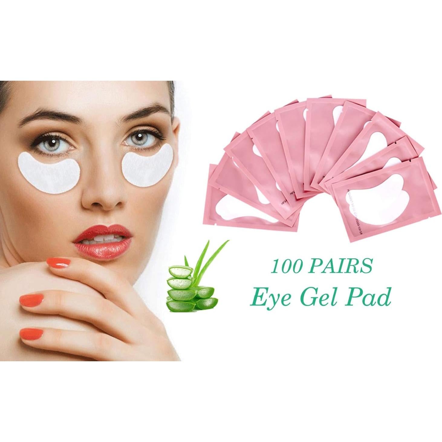 100 Pares Almohadillas Gel Ojos V world para Extensiones Pestañas