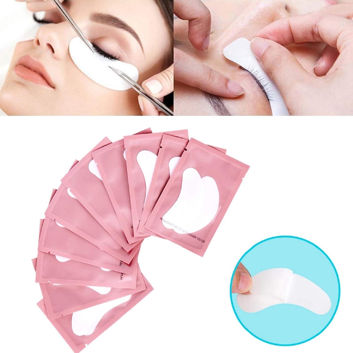 100 Pares Almohadillas Gel Ojos V world para Extensiones Pestañas
