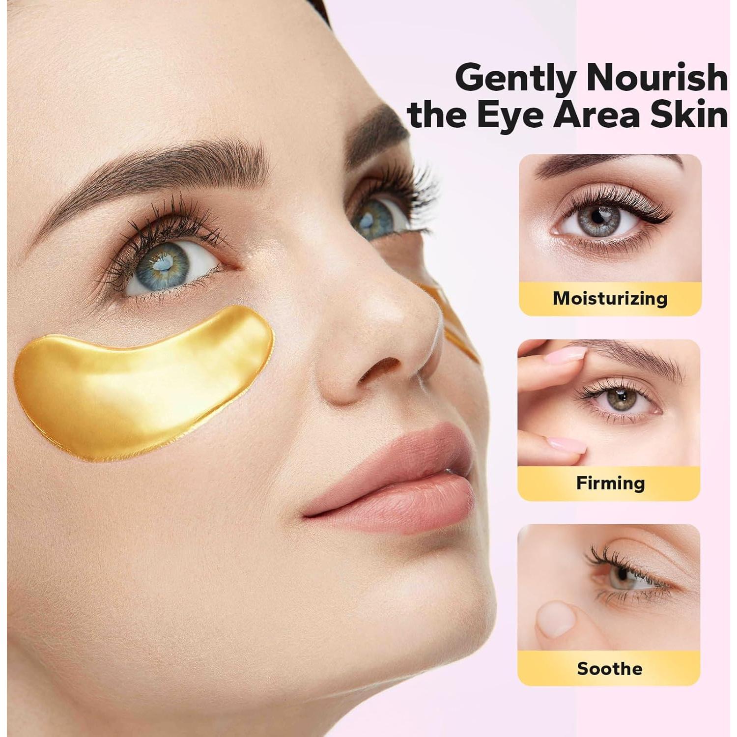 Parches de Ojos Komoko 25 Pares 24K Colágeno Anti-Envejecimiento