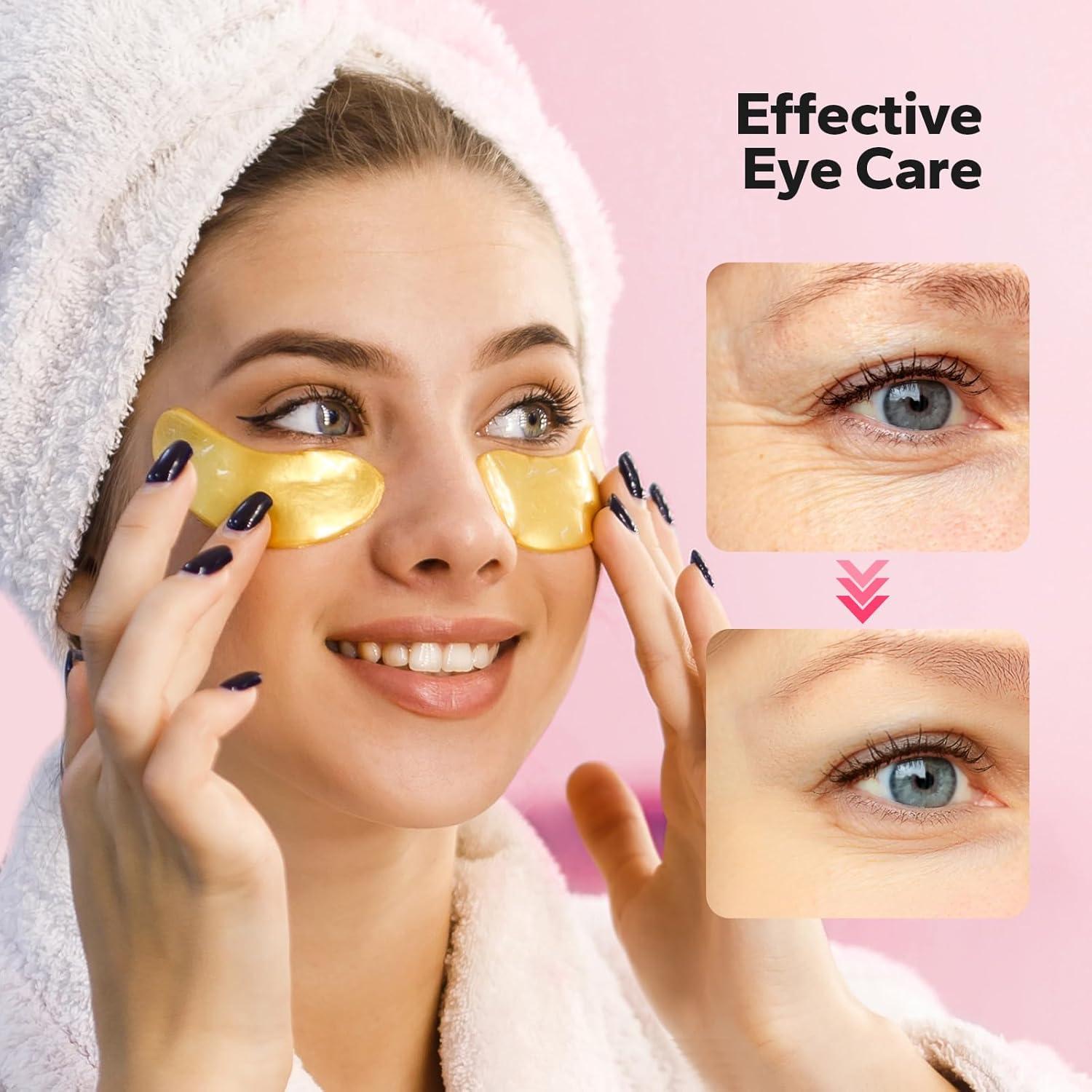 Parches de Ojos Komoko 25 Pares 24K Colágeno Anti-Envejecimiento