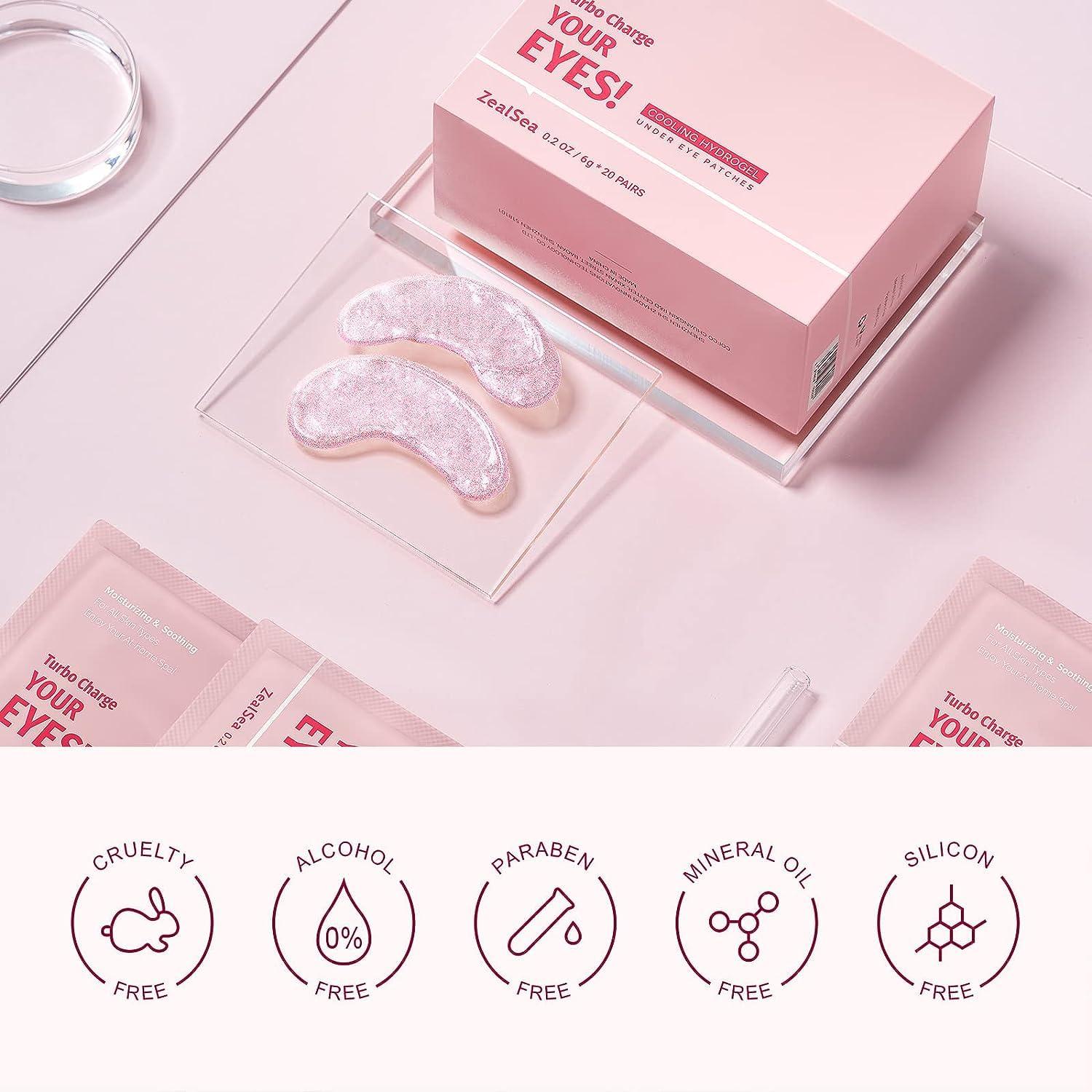 Mascarillas para Ojos ZealSea - 12 Pares Hidratantes Anti-Ojeras