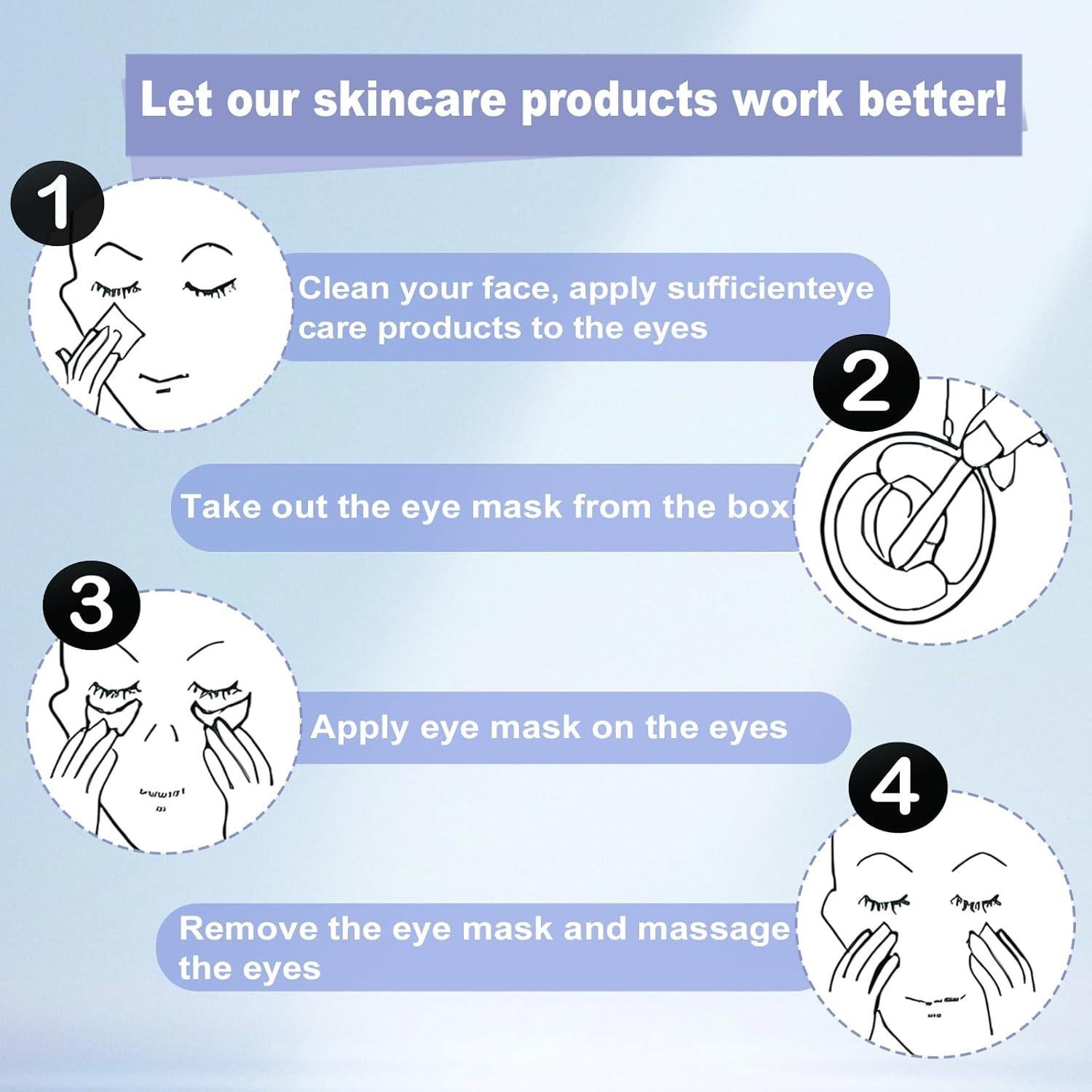 Parche para Ojos Reutilizable Viigunence - 2 Pares Silicona