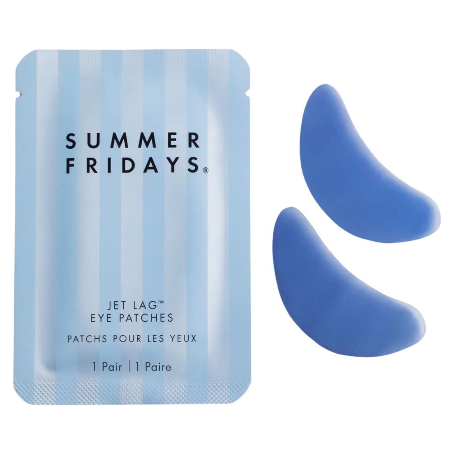 Summer Fridays Jet Lag Under Eye Patches - Hydrating & Depuffing Hydrogel Eye Masks with Caffeine & Peptides to Soothe & Refresh the Undereye Area (6 Pairs)
