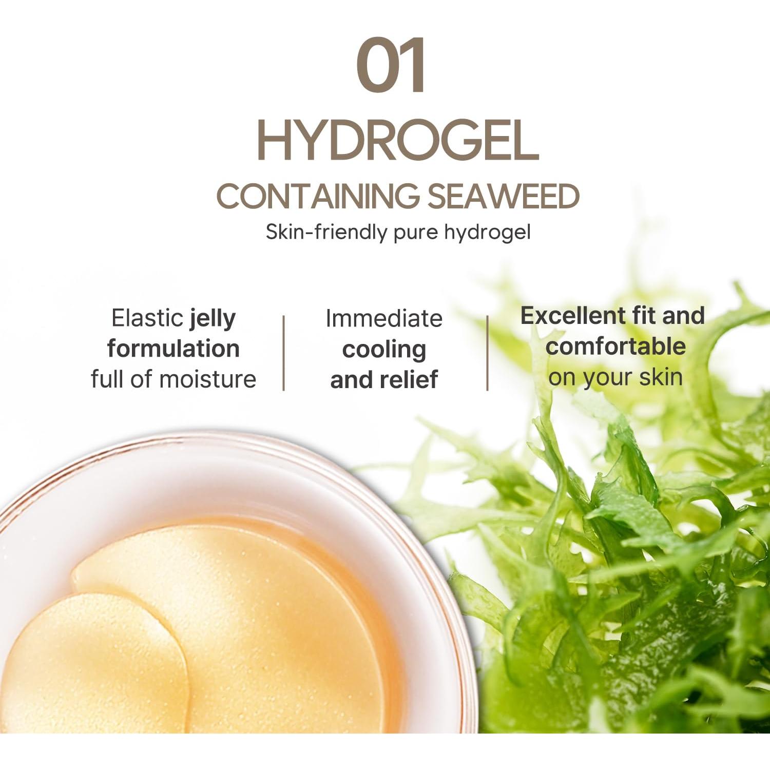 Parche Hidrogel para Ojos Petitfee 60 Pcs Oro y Caracol