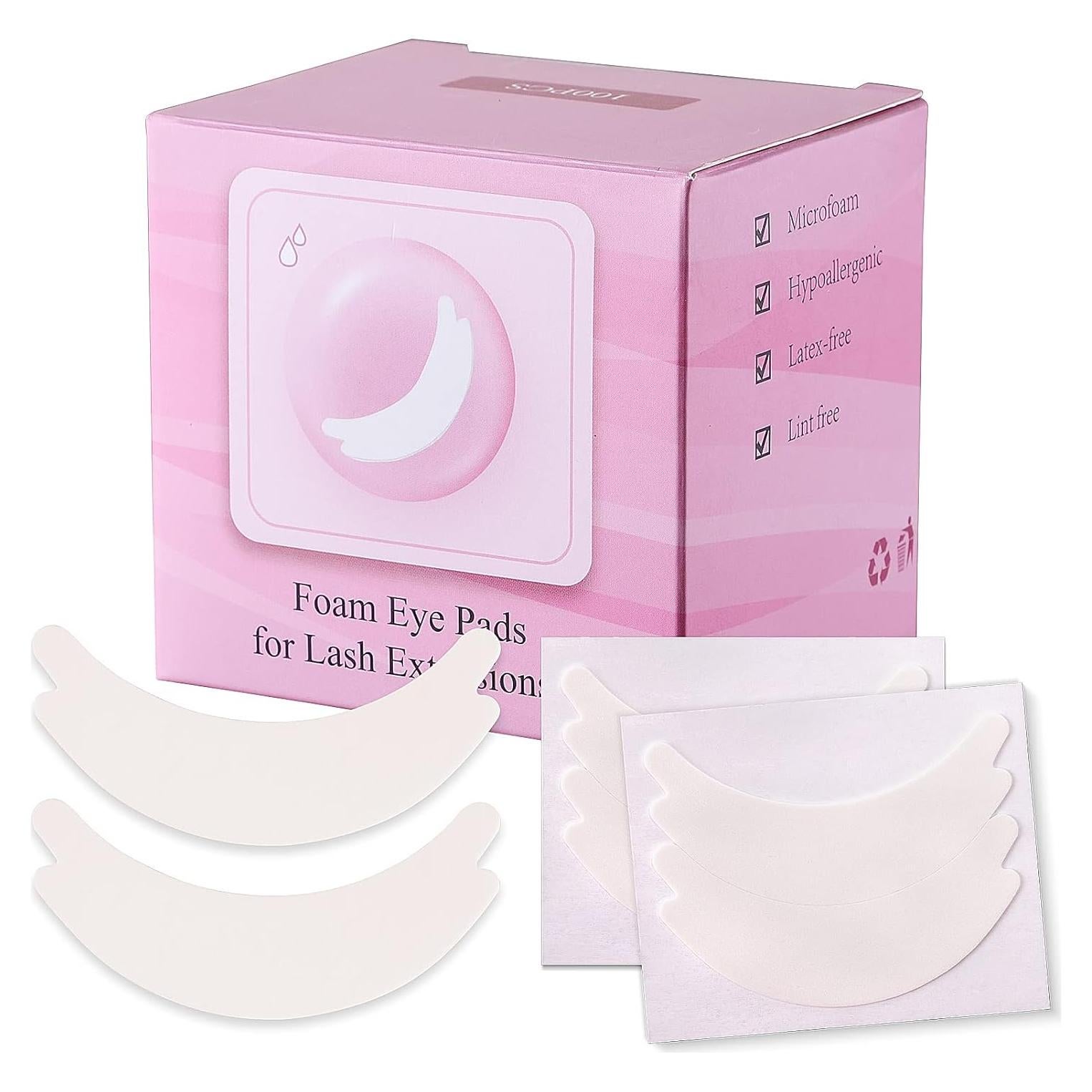 Almohadillas de Espuma para Ojos Bonitos - 100 Pares Hipoalergénicas