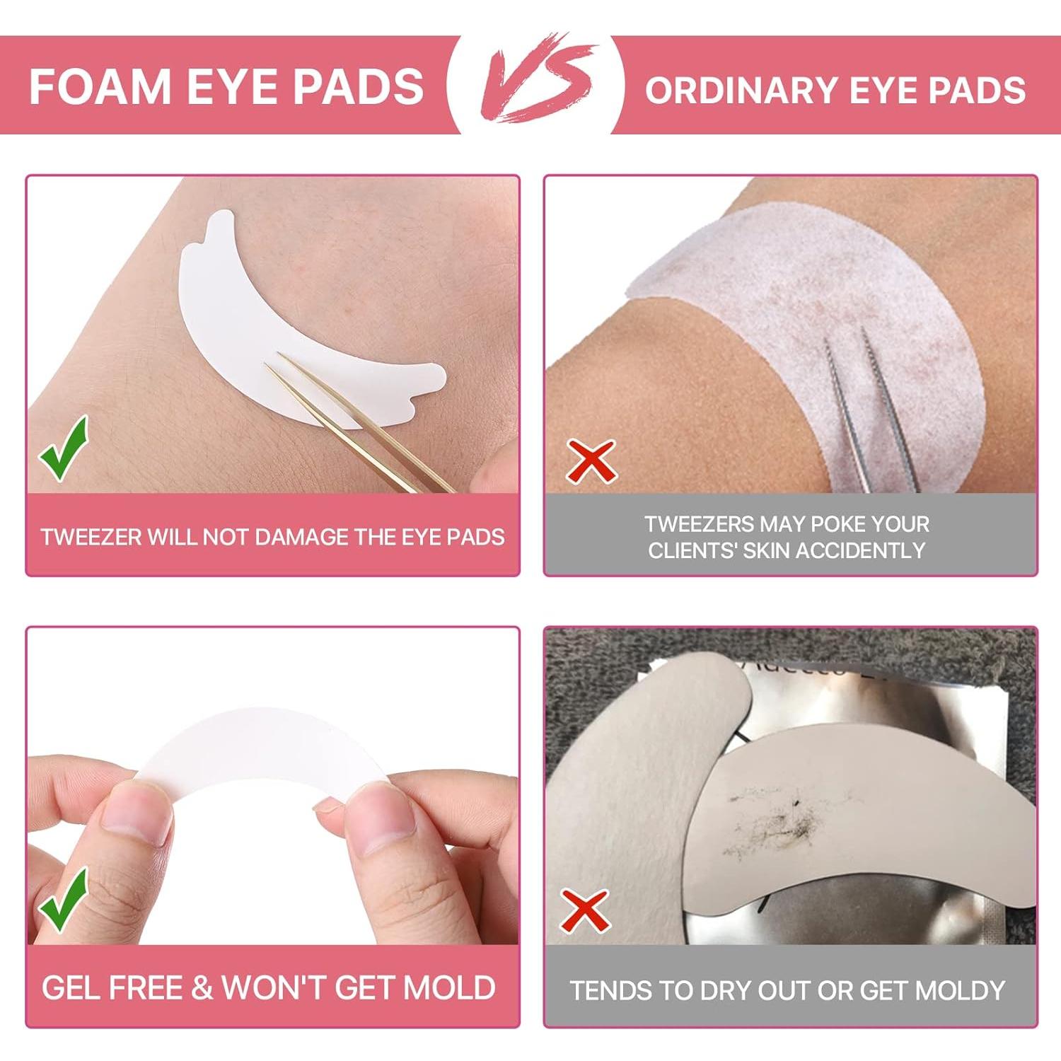 Almohadillas de Espuma para Ojos Bonitos - 100 Pares Hipoalergénicas