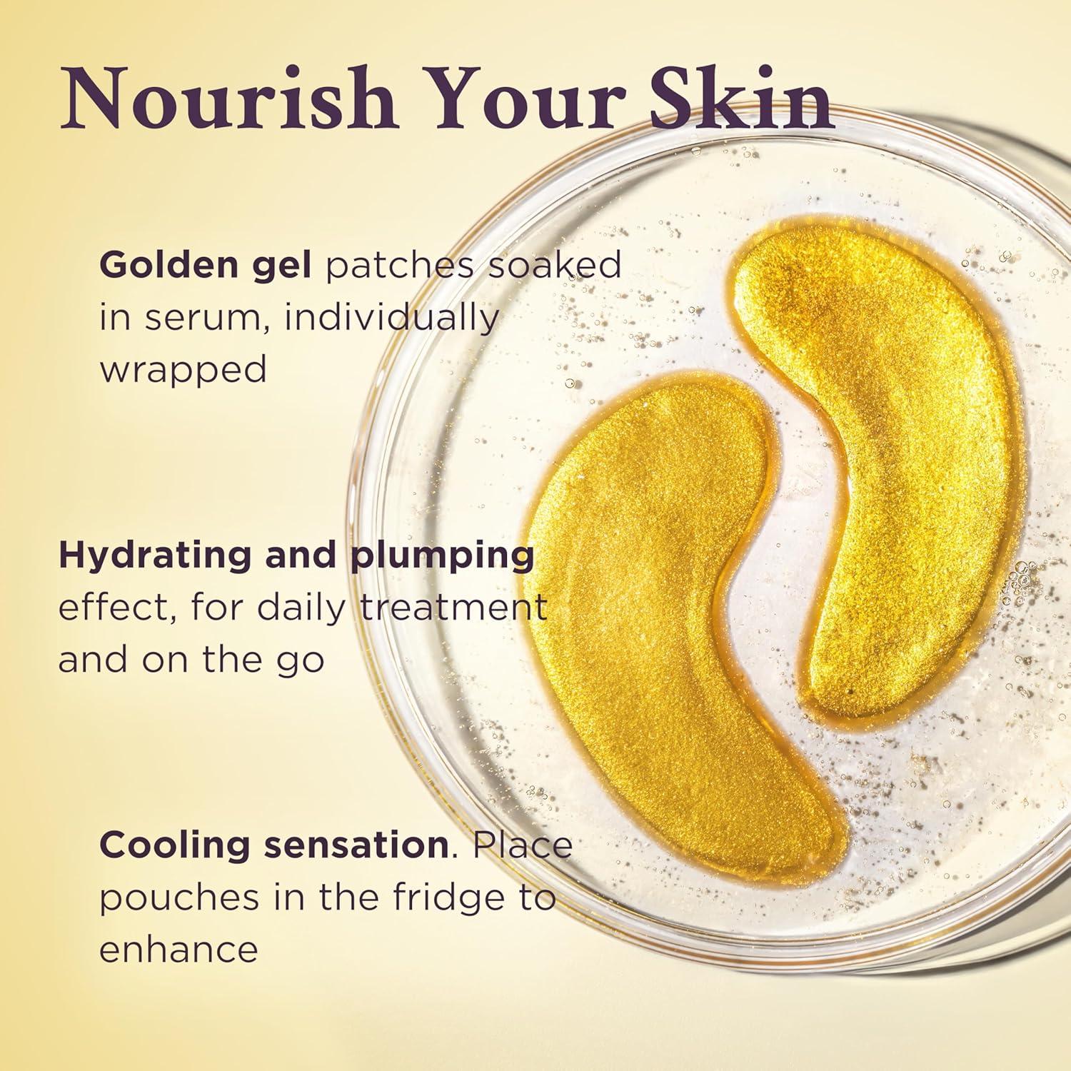 Mascarilla de Ojos de Oro MATKAS - 20 Pares, Anti-Ojeras y Anti-Hinchazón