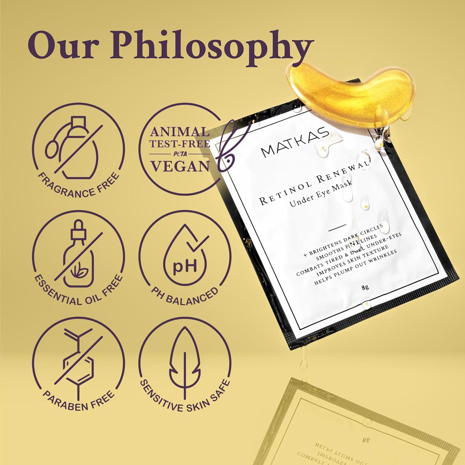 Mascarilla de Ojos de Oro MATKAS - 20 Pares, Anti-Ojeras y Anti-Hinchazón