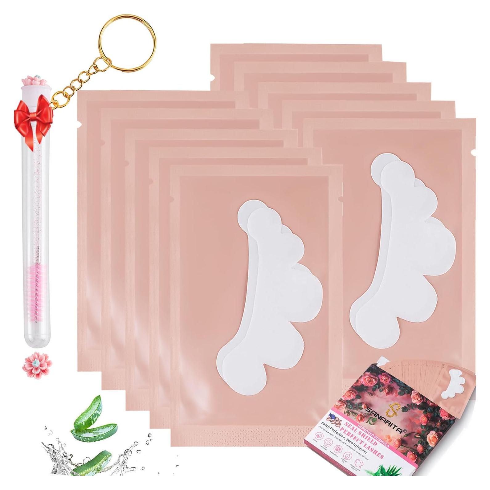 100 Pares Almohadillas de Gel SANARITA para Ojos Rosa