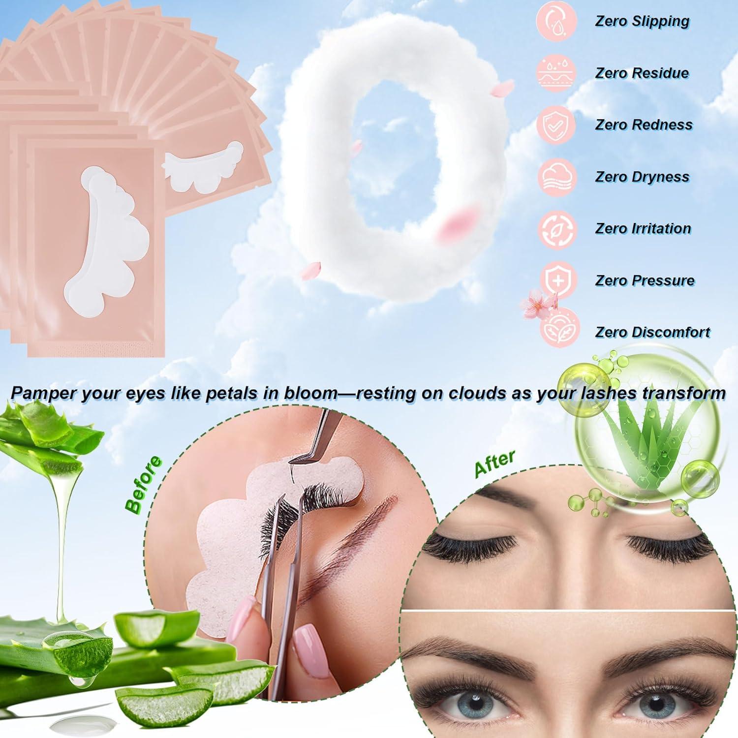 100 Pares Almohadillas de Gel SANARITA para Ojos Rosa