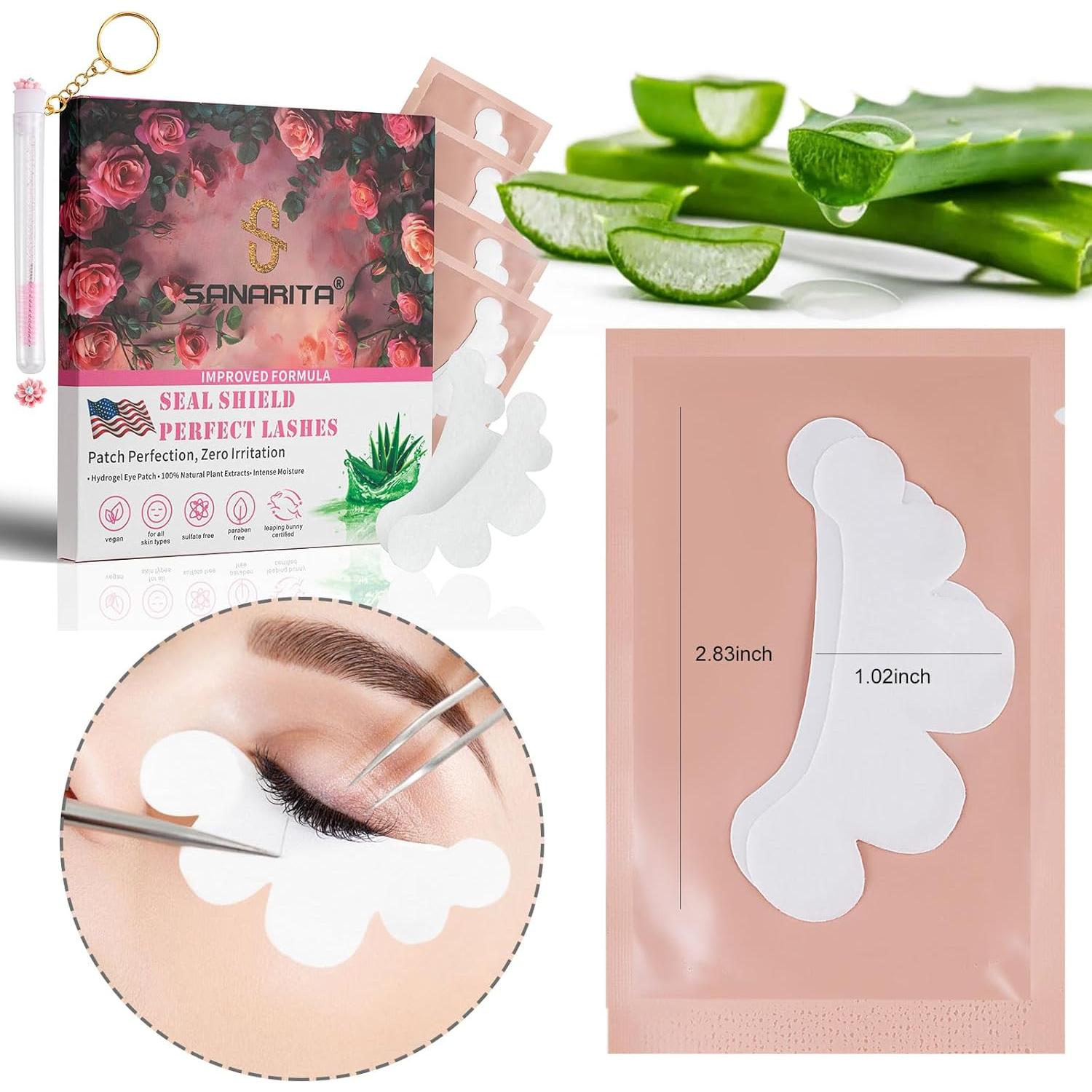 100 Pares Almohadillas de Gel SANARITA para Ojos Rosa