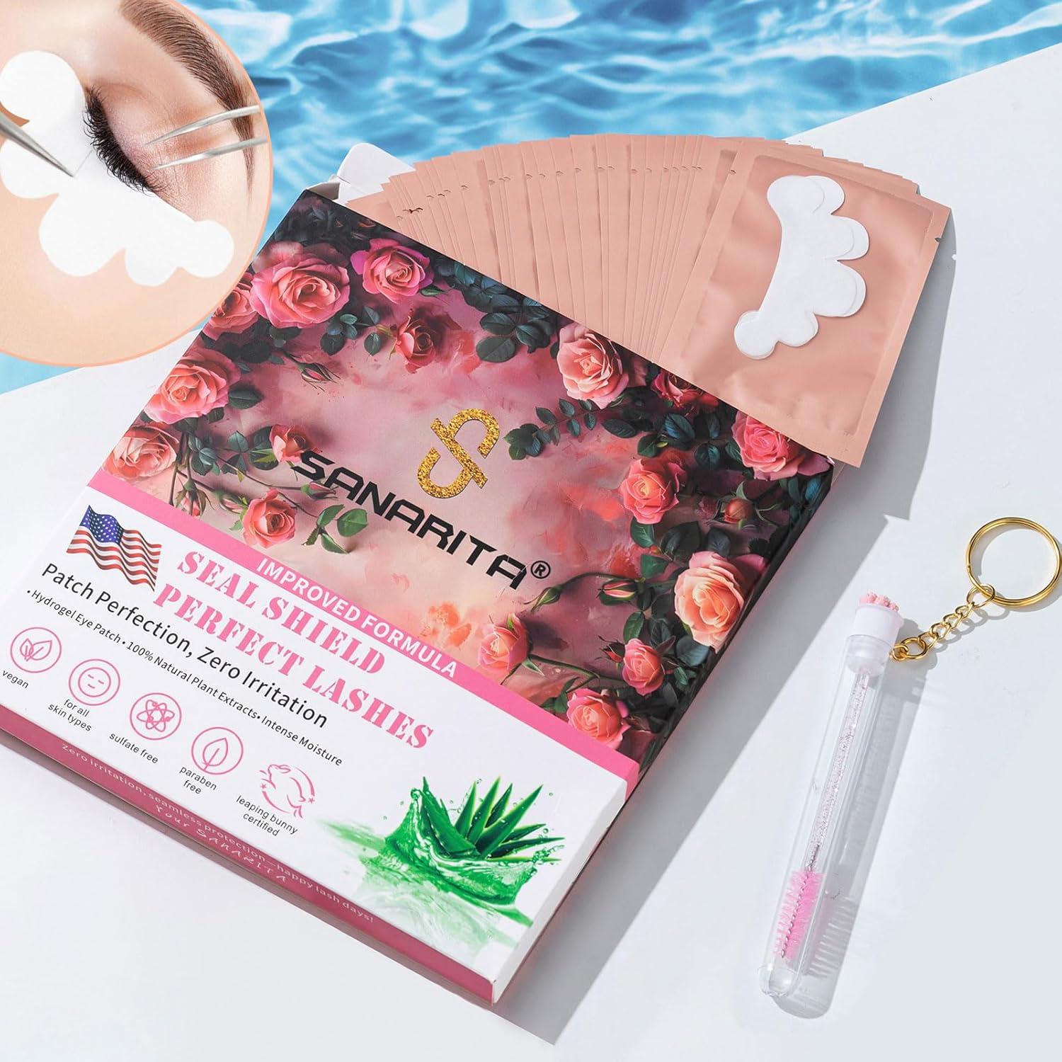 100 Pares Almohadillas de Gel SANARITA para Ojos Rosa