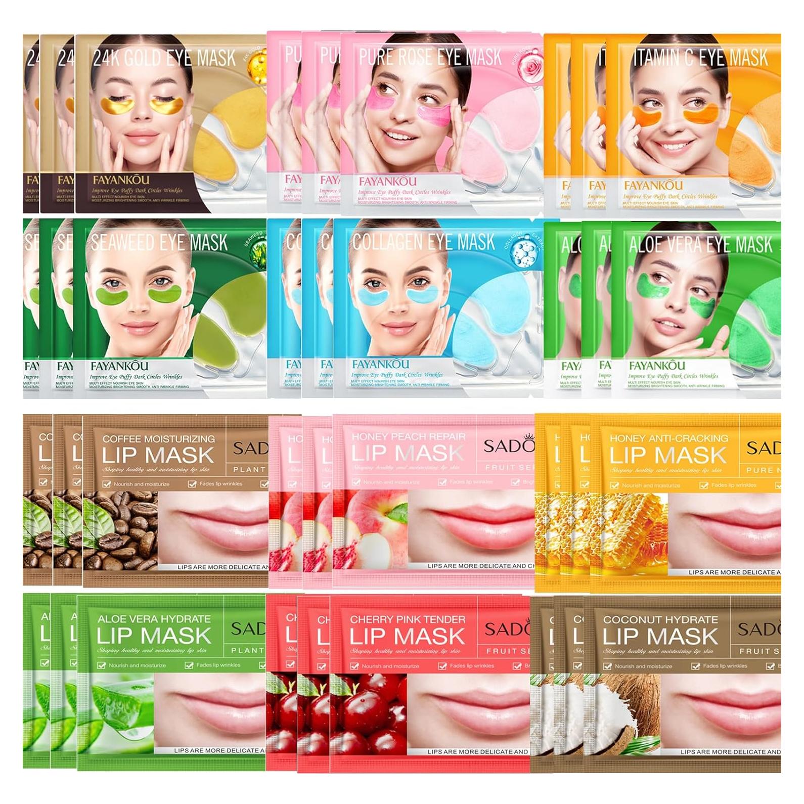 36 Pares de Parche para Ojos y Máscara de Labios Etuanxi