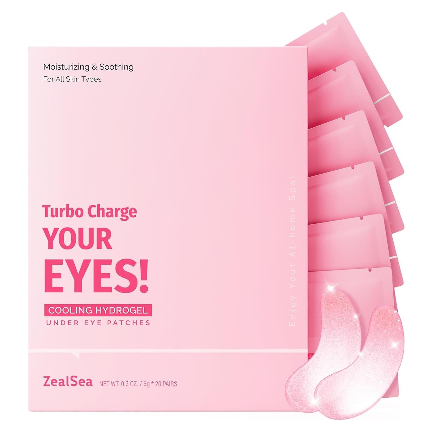 Parches para Ojos ZealSea - 20 Pares Hidrogel Anti-Ojeras