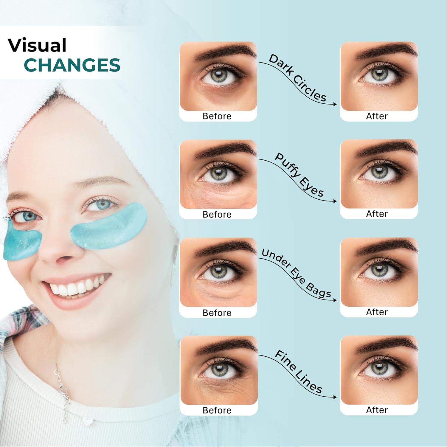 Mascarillas para Ojos de Gel Colágeno 24K Herbs Healthy - 20 Pares