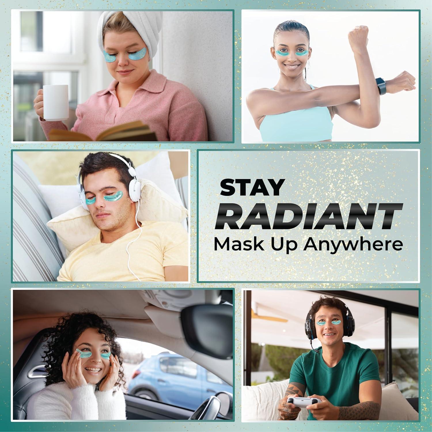 Mascarillas para Ojos de Gel Colágeno 24K Herbs Healthy - 20 Pares