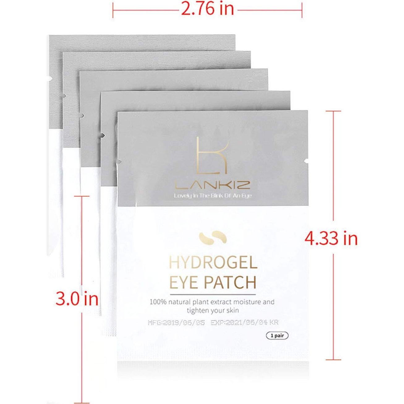 Almohadillas de Gel LANKIZ 100 Pares Hidratantes para Ojos