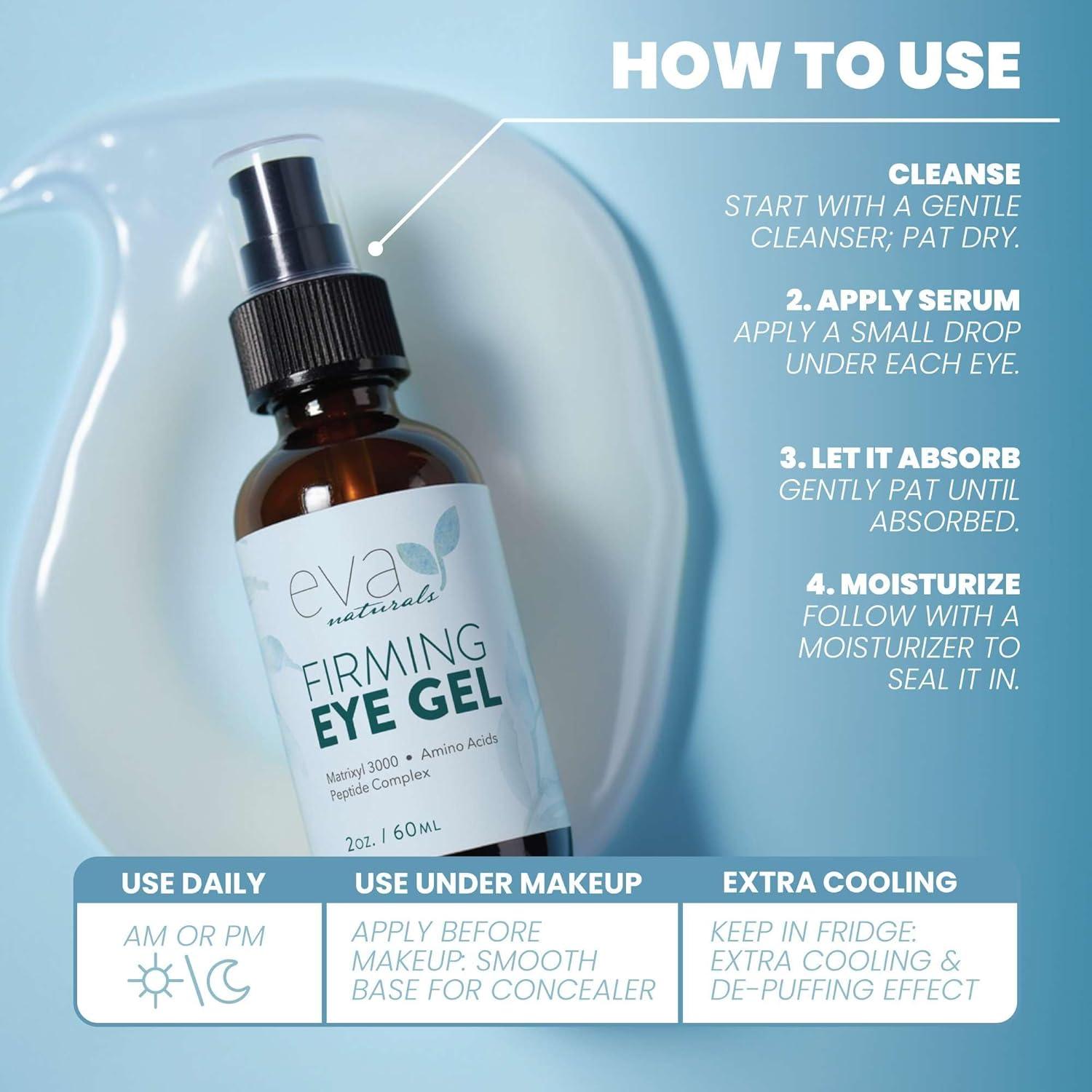 Gel para Ojos Eva Naturals 59 ml - Anti-envejecimiento y Reafirmante