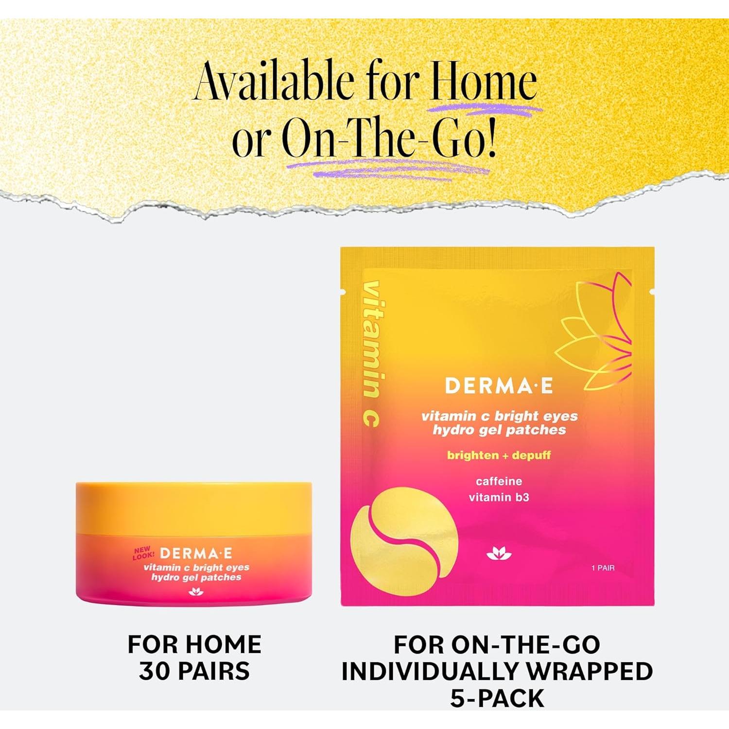 Parches Hidrogel para Ojos Derma E con Vitamina C - 30 Pares