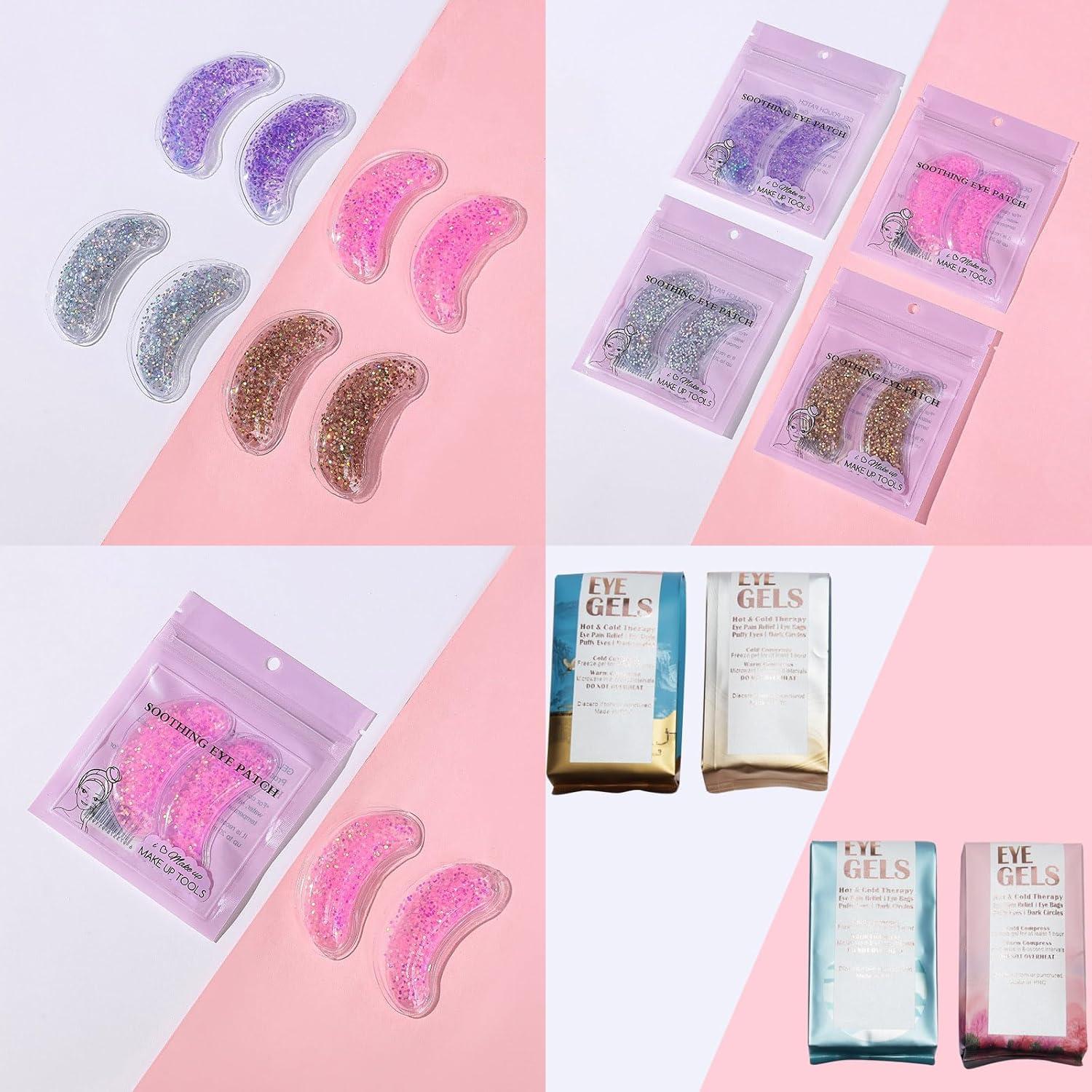 Parche de Gel Frío Reutilizable para Ojos - Alivio Rápido 8 Pzs