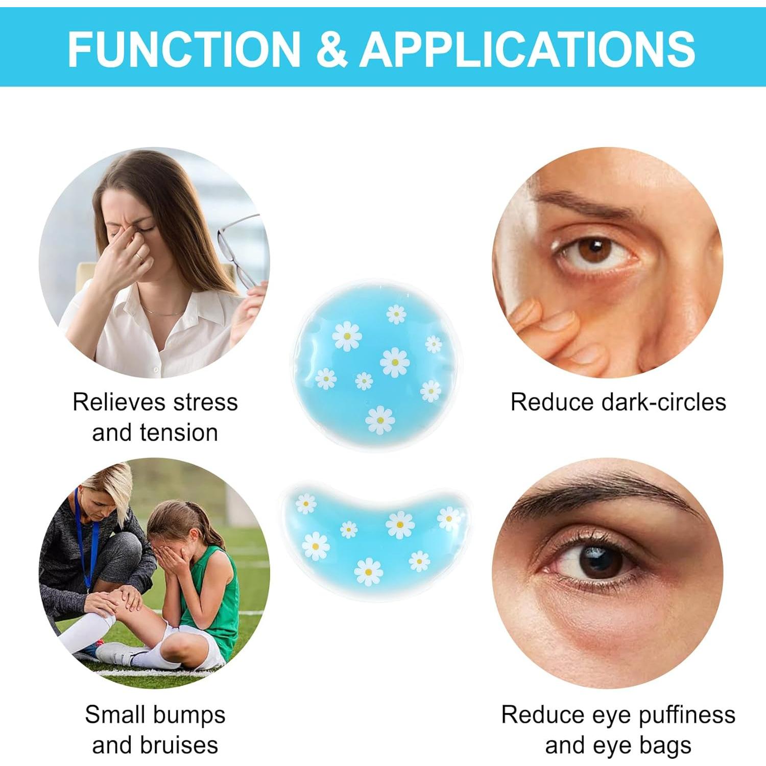 Paquete de Hielo Gel Reutilizable Pallesen para Ojos 2 Piezas