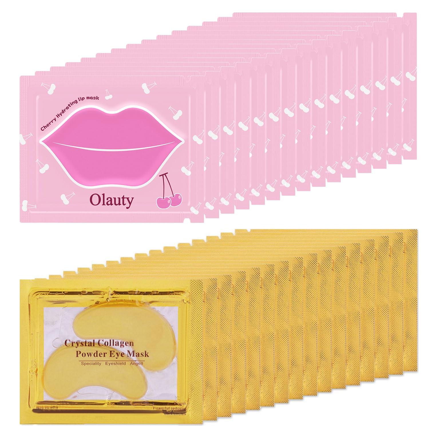 30 Pares de Mascarillas Labiales y para Ojos Eakroo 24K