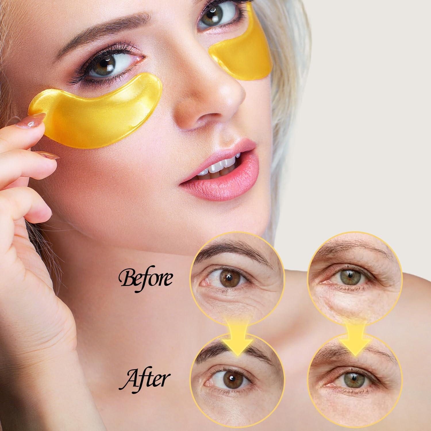 30 Pares de Mascarillas Labiales y para Ojos Eakroo 24K