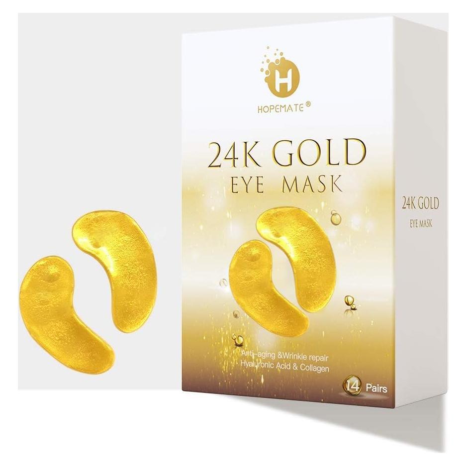 Parche para Ojos HOPEMATE 24K Oro - 14 Pares Hidratantes