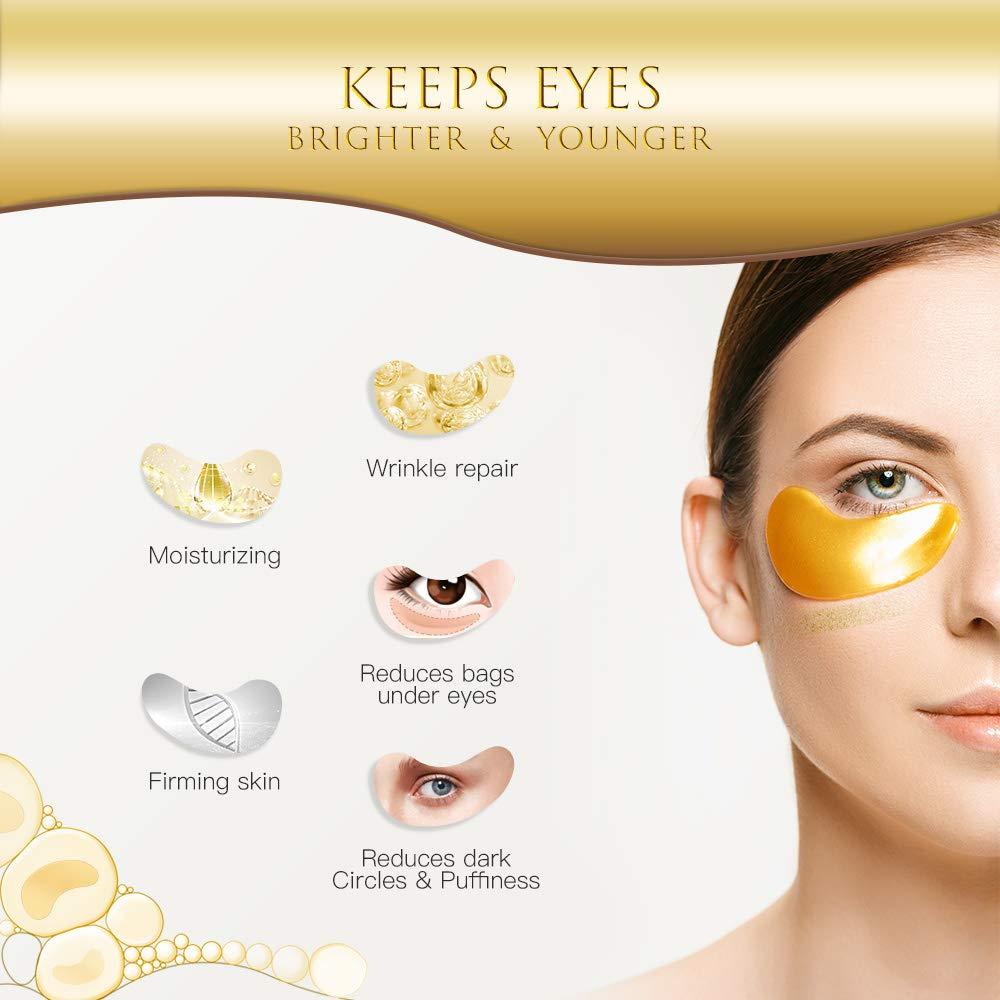 Parche para Ojos HOPEMATE 24K Oro - 14 Pares Hidratantes