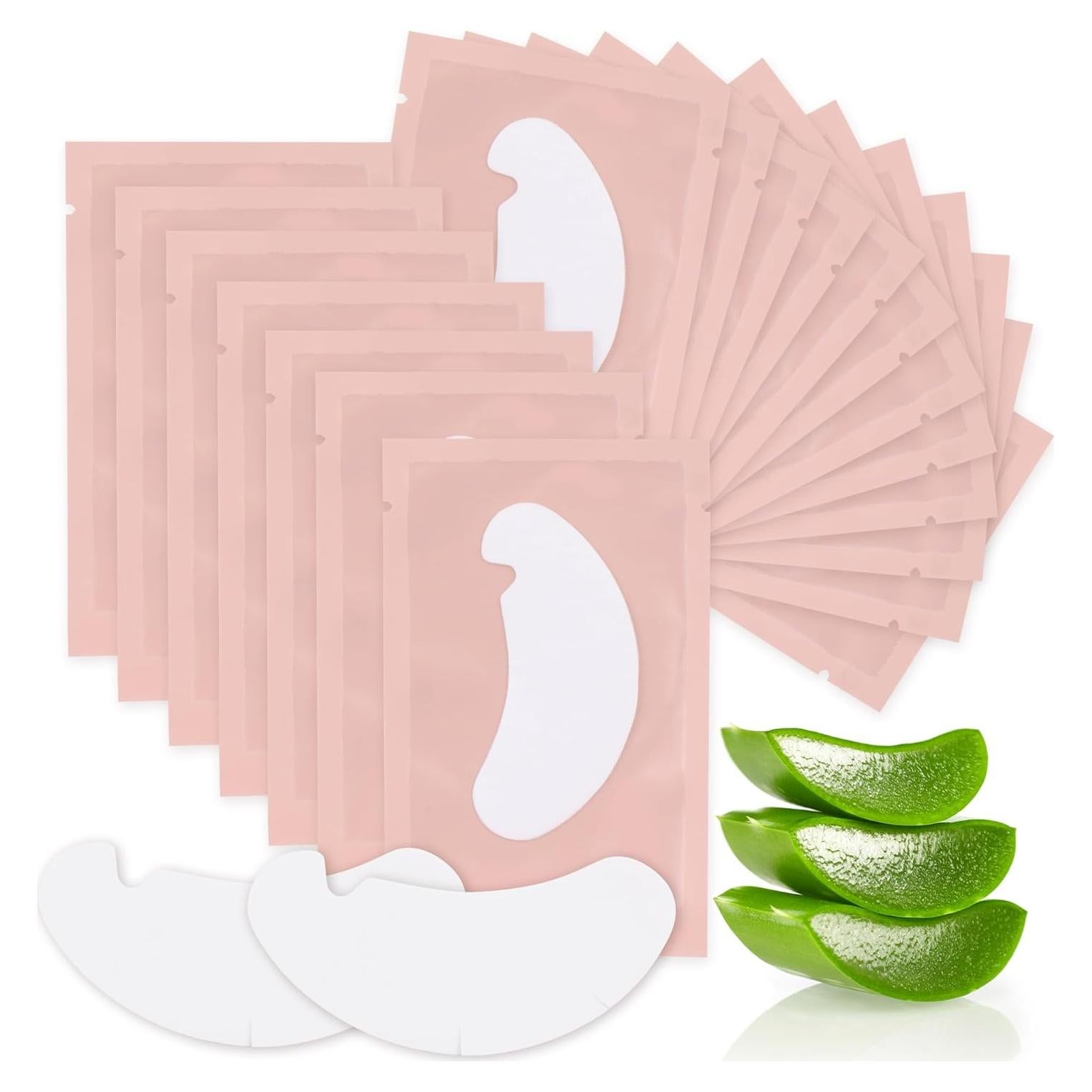 Almohadillas para Ojos LASHVIEW 100 Pares Hidrogel Aloe Vera