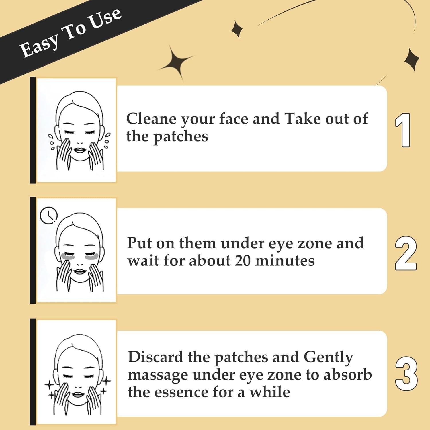 Parches para Ojos Adofect 31 Pares Oro 24K Colágeno Hidratante