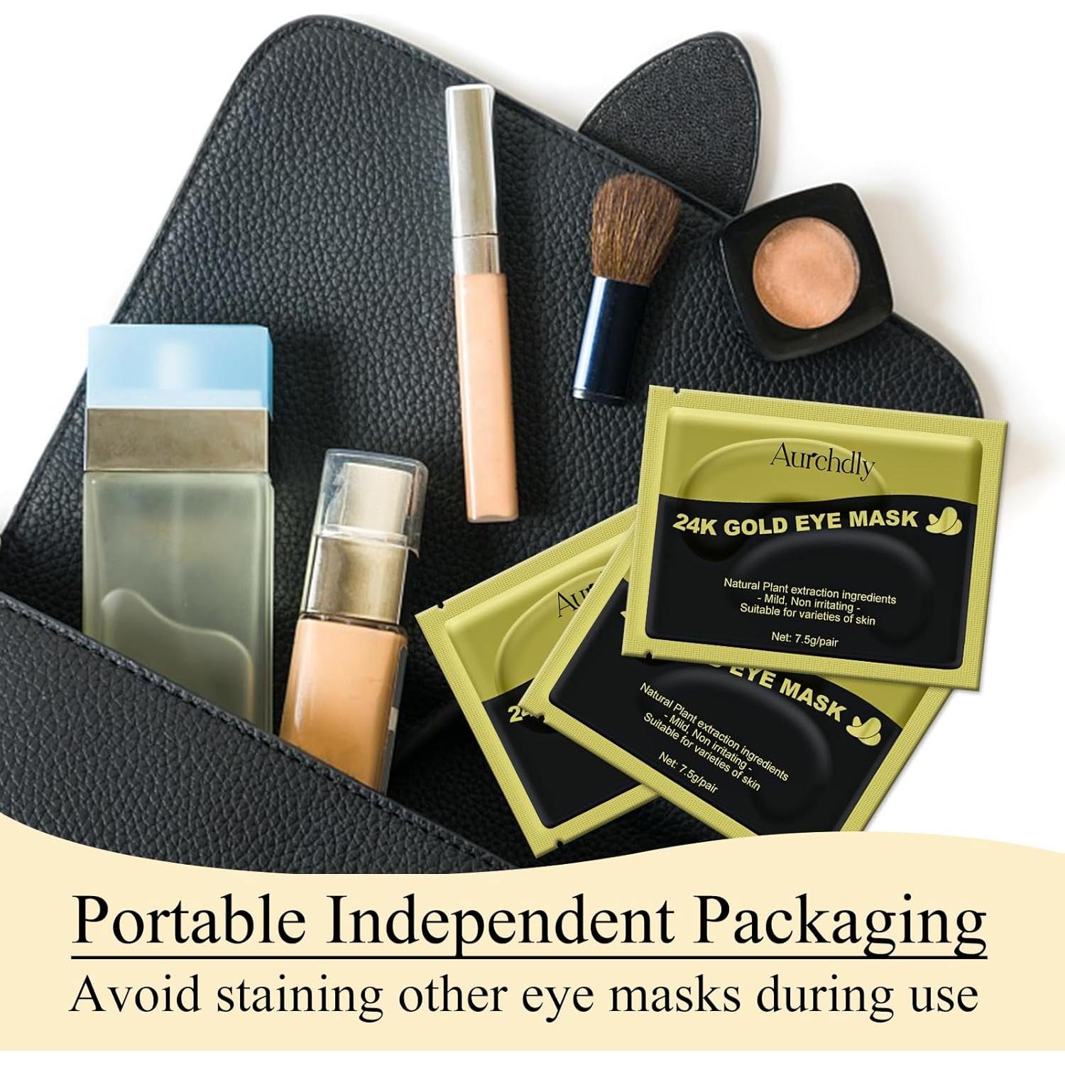 Parche para Ojos Aurchdly 30 Pares Colágeno y Ácido Hialurónico