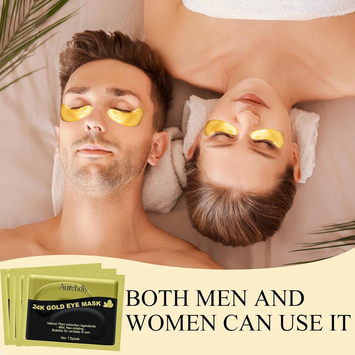 Parche para Ojos Aurchdly 30 Pares Colágeno y Ácido Hialurónico