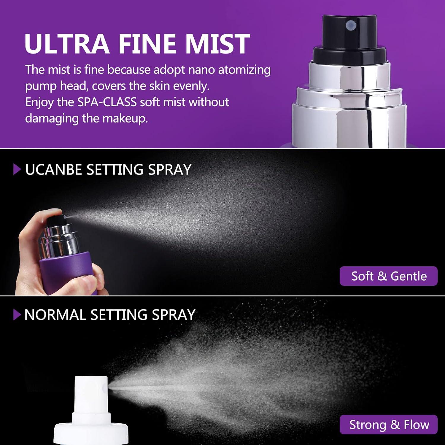 Kit Spray Fijador de Maquillaje UCANBE 200 ml + Esponja Puff