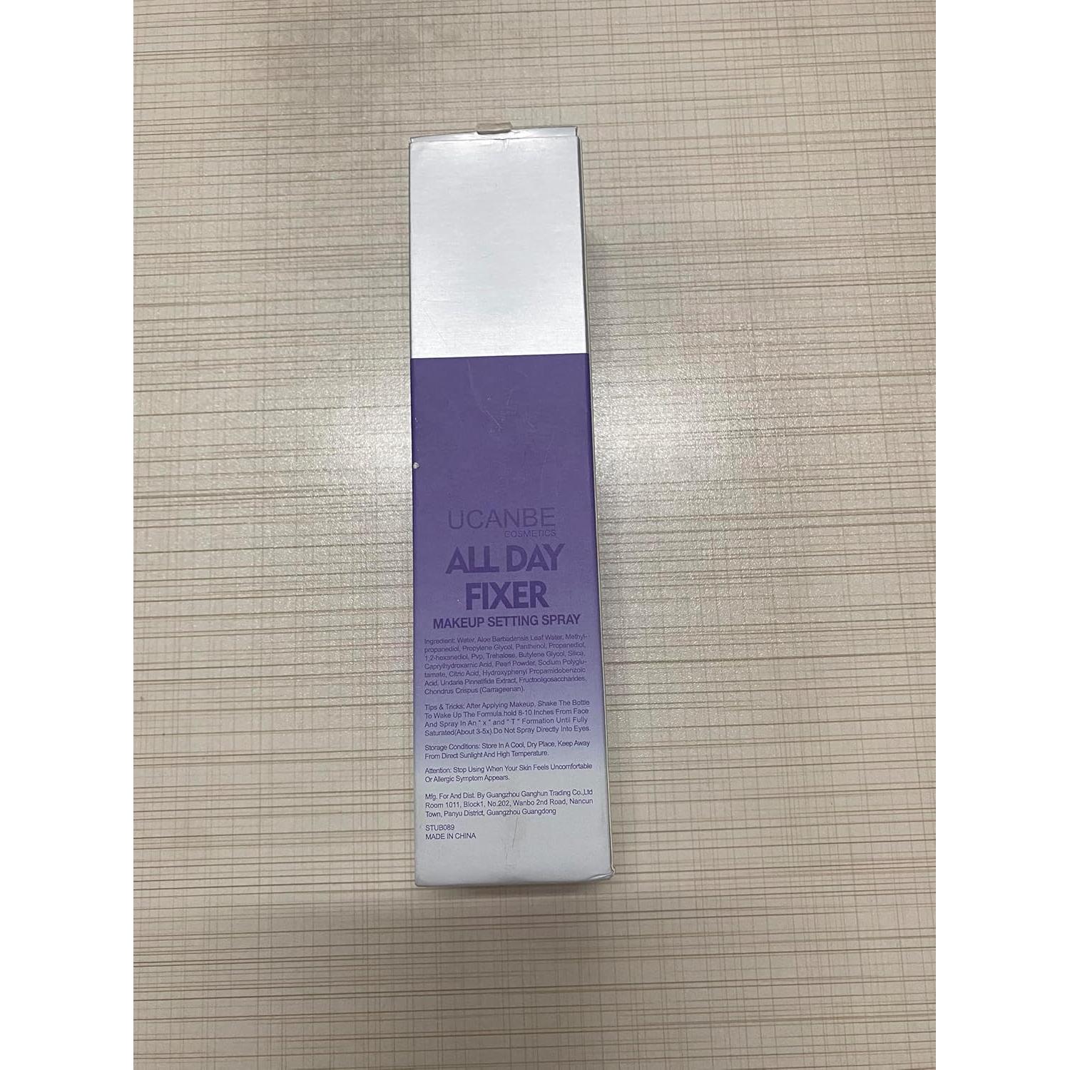 Kit Spray Fijador de Maquillaje UCANBE 200 ml + Esponja Puff