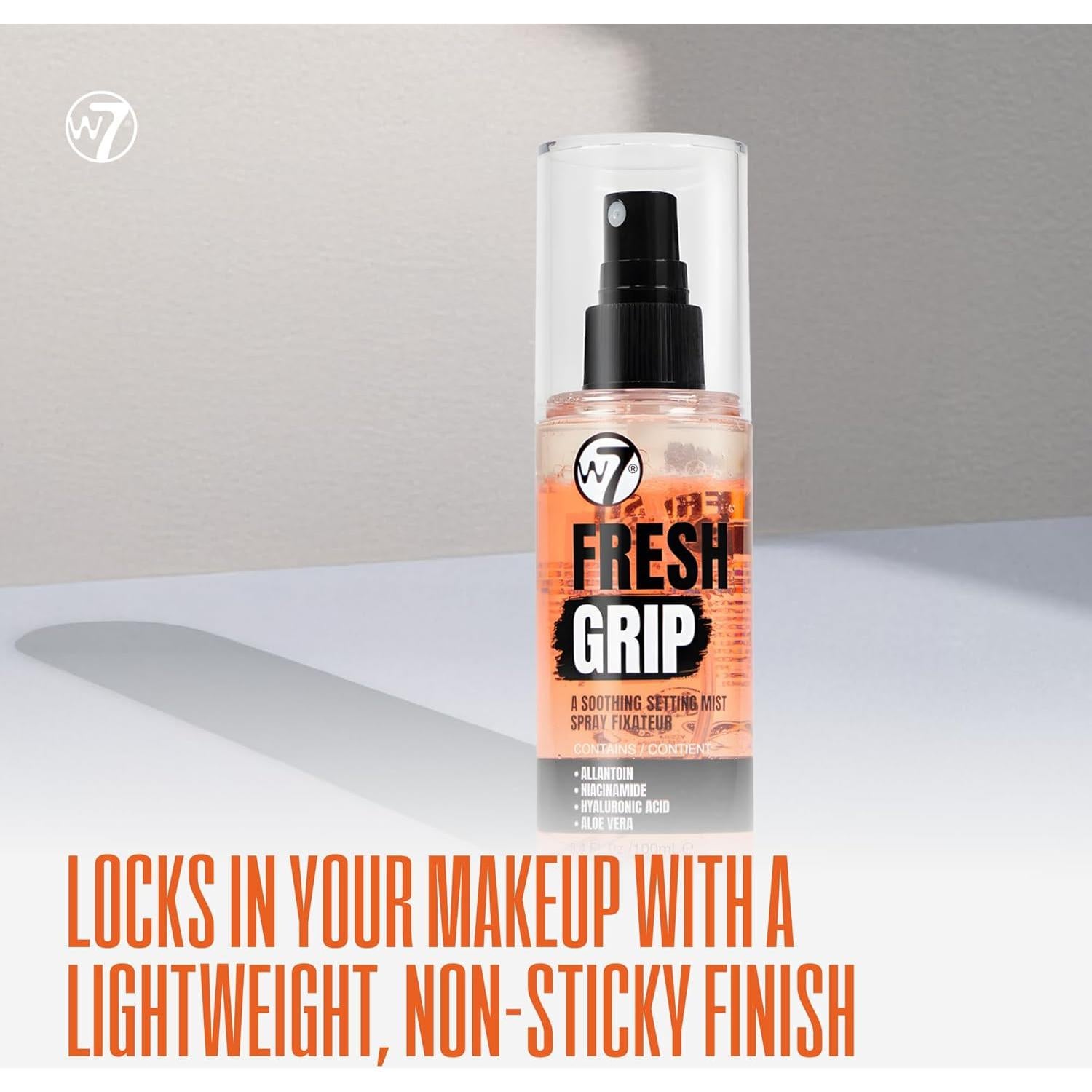 W7 Fresh Grip Spray Fijador Hidratante 100 ml - Ácido Hialurónico